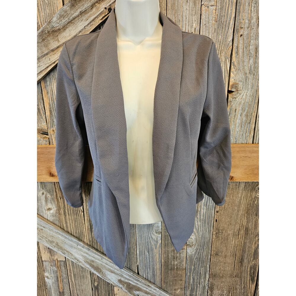 NWT maurices Sz Small lightweight proffesional 3/4 sleeve cardigan blazer grey